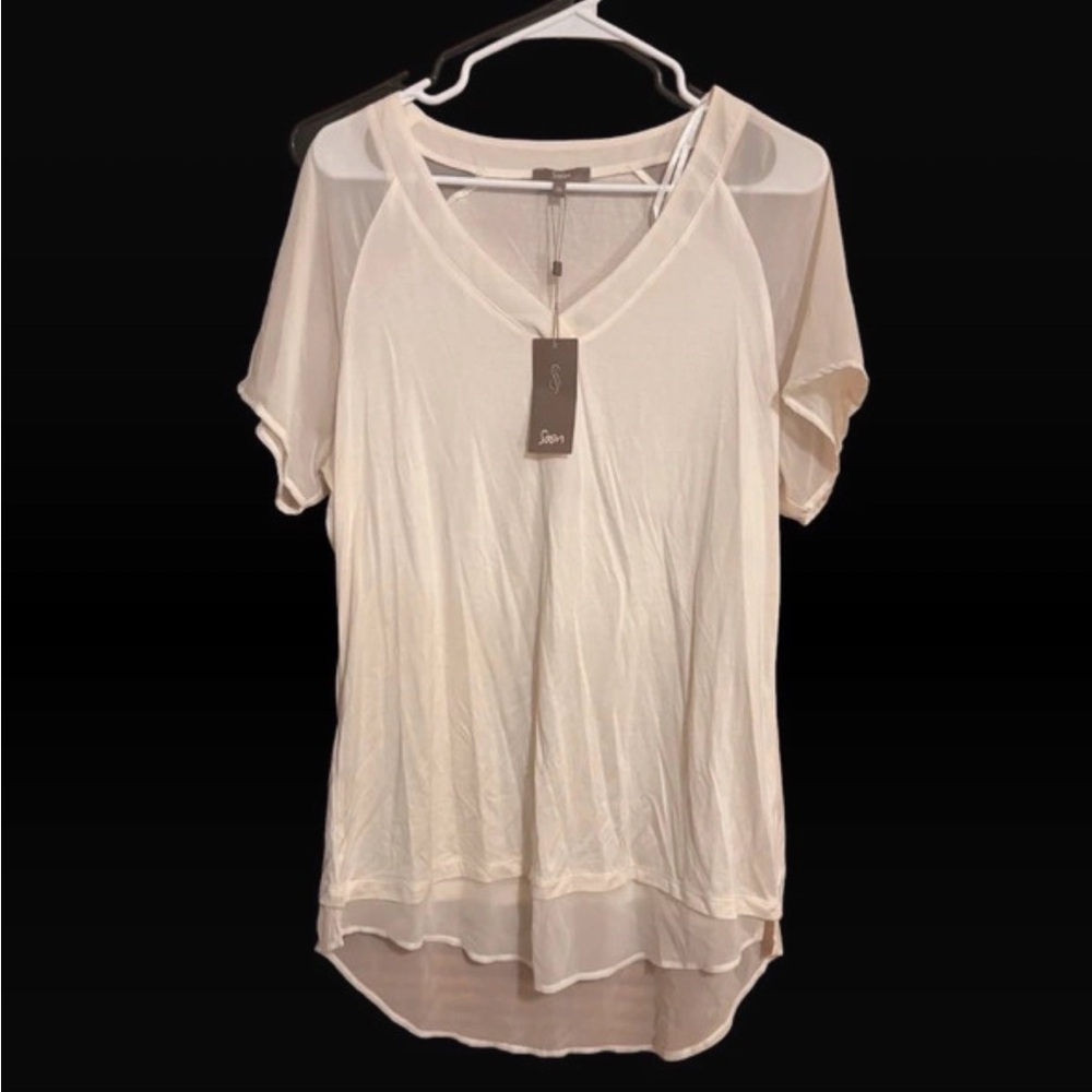 White Sheer Women's Top
